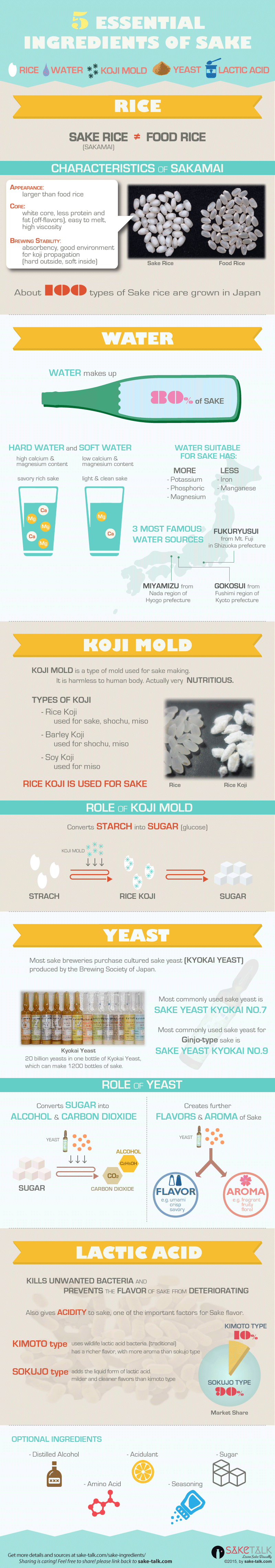 sake ingredients infographics