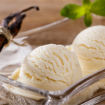 Pour sake into vanilla ice cream to make for a very delicious dessert