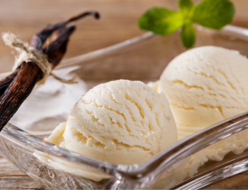 Pour sake into vanilla ice cream to make for a very delicious dessert